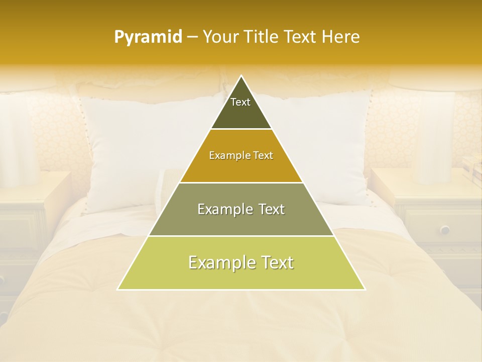 Showcase Interior, Pretty Yellow Coordinated Bedroom PowerPoint Template