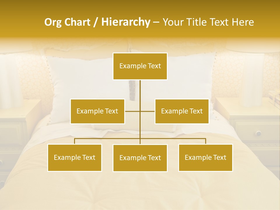 Showcase Interior, Pretty Yellow Coordinated Bedroom PowerPoint Template