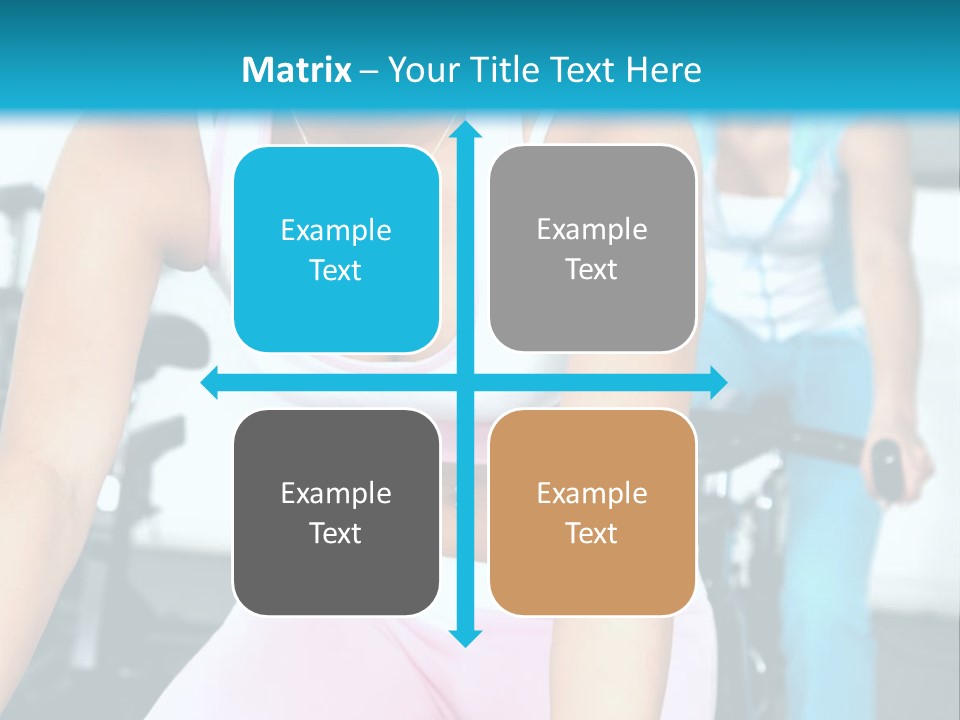 Girls Cycling And Working Out At The Gym PowerPoint Template