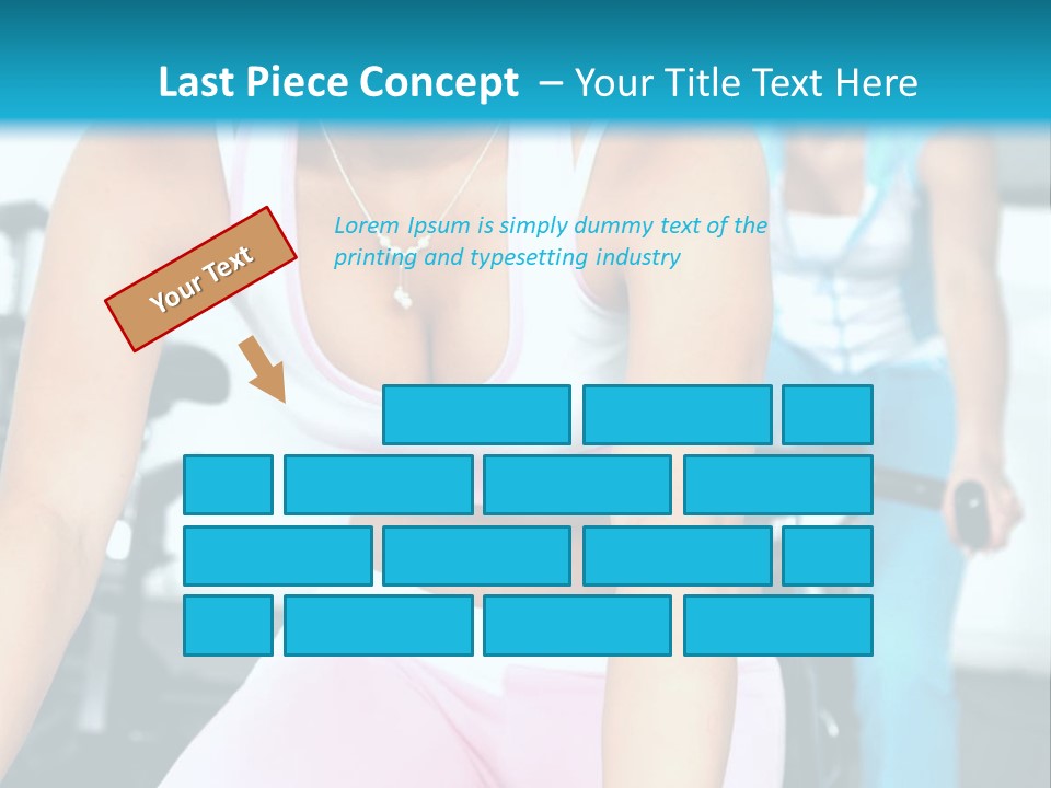 Girls Cycling And Working Out At The Gym PowerPoint Template