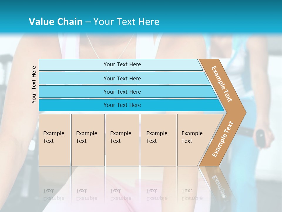 Girls Cycling And Working Out At The Gym PowerPoint Template