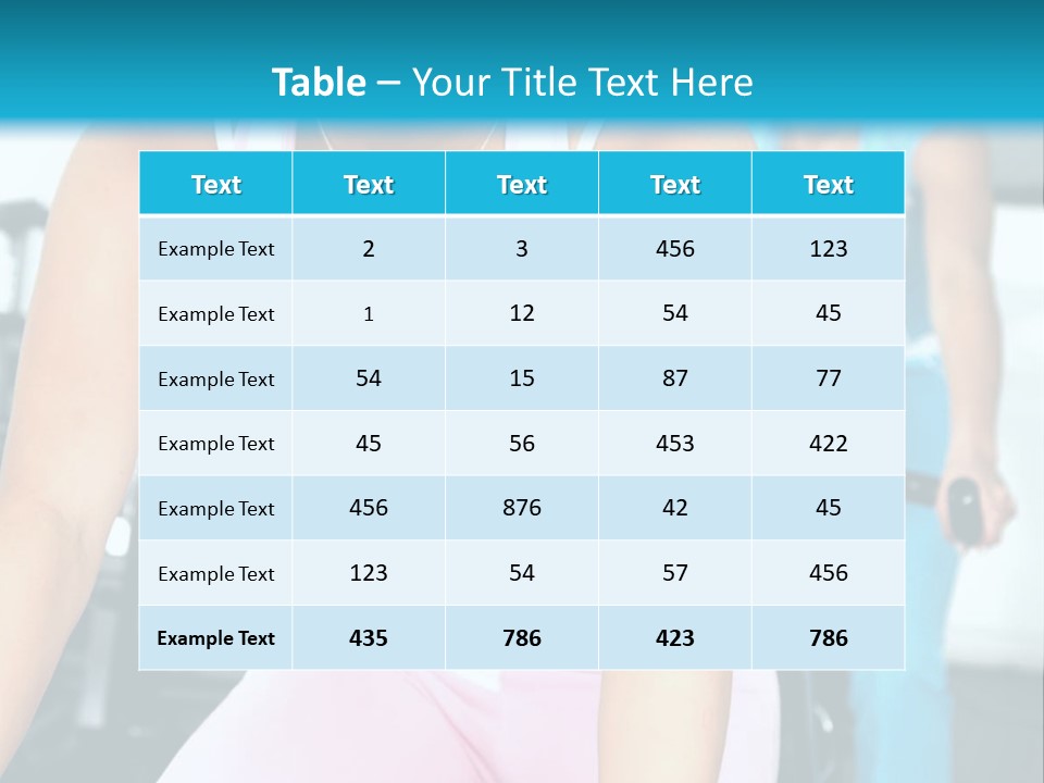 Girls Cycling And Working Out At The Gym PowerPoint Template