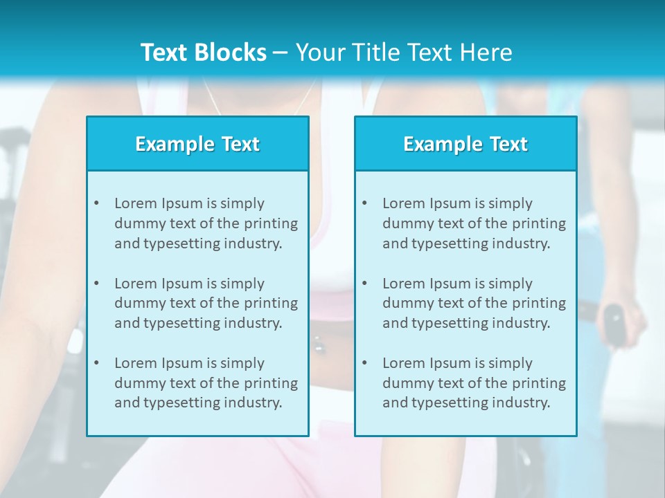 Girls Cycling And Working Out At The Gym PowerPoint Template