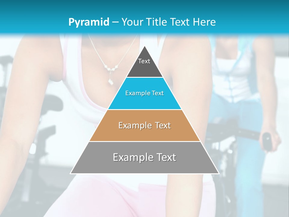 Girls Cycling And Working Out At The Gym PowerPoint Template