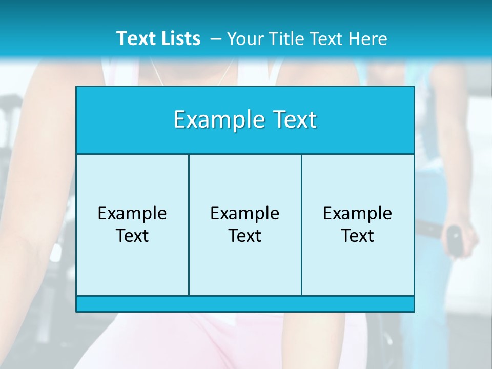 Girls Cycling And Working Out At The Gym PowerPoint Template