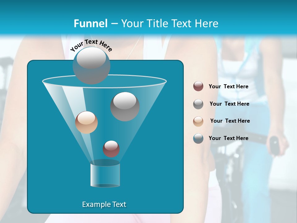 Girls Cycling And Working Out At The Gym PowerPoint Template