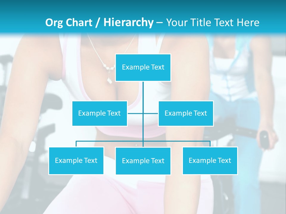 Girls Cycling And Working Out At The Gym PowerPoint Template