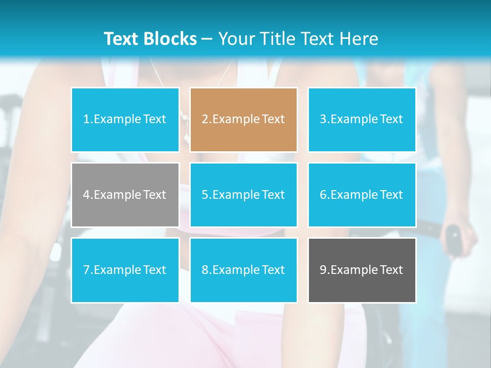 Girls Cycling And Working Out At The Gym PowerPoint Template