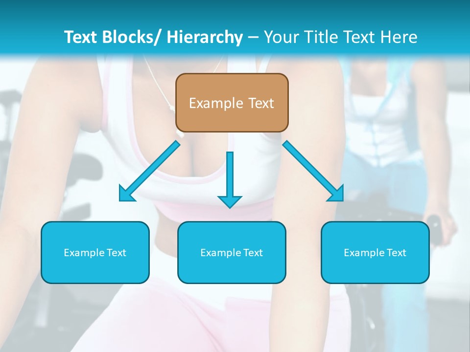 Girls Cycling And Working Out At The Gym PowerPoint Template