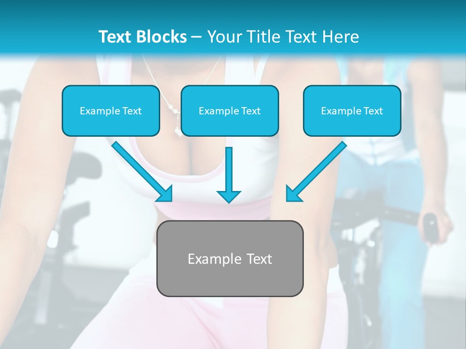 Girls Cycling And Working Out At The Gym PowerPoint Template