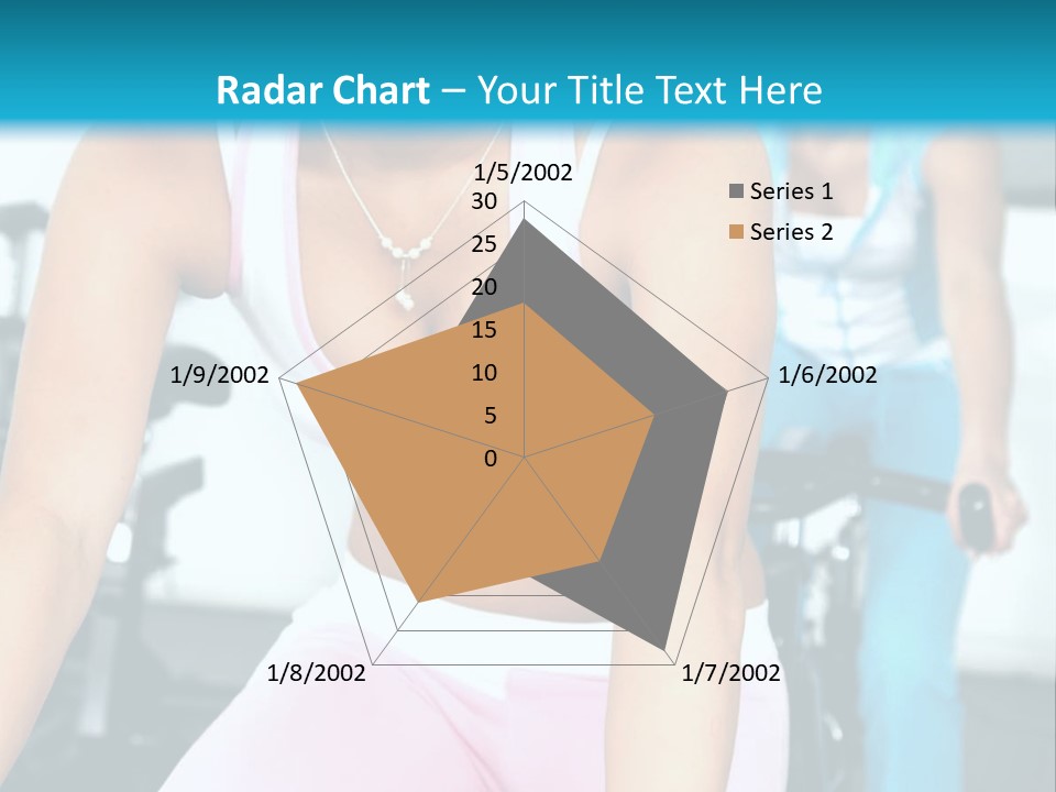 Girls Cycling And Working Out At The Gym PowerPoint Template