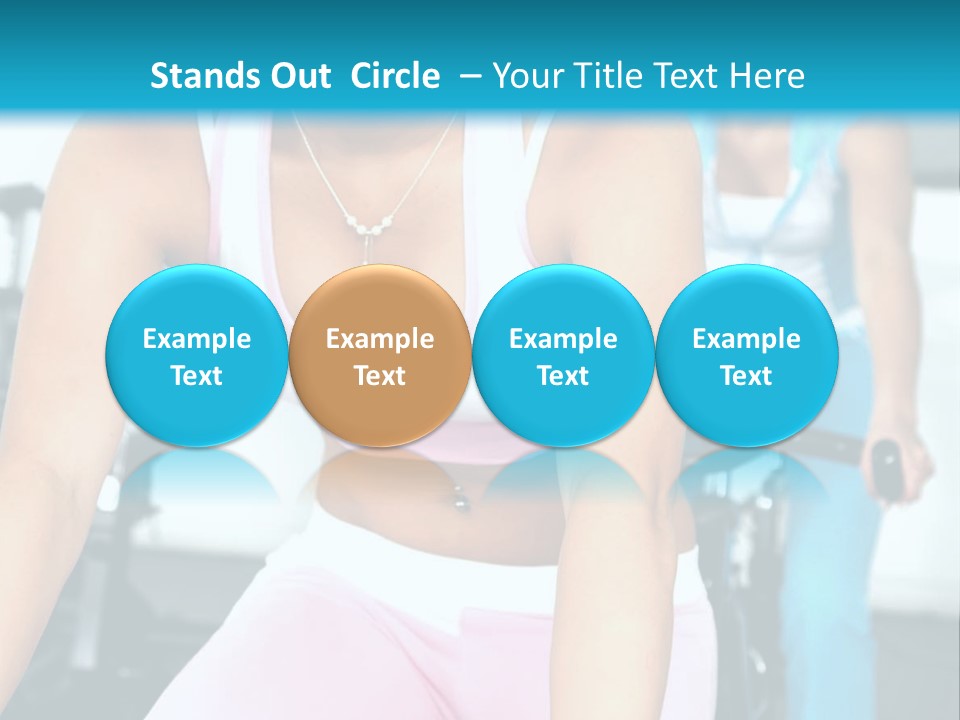 Girls Cycling And Working Out At The Gym PowerPoint Template