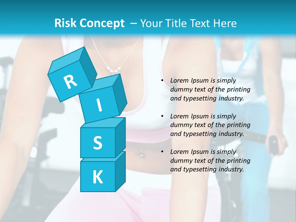 Girls Cycling And Working Out At The Gym PowerPoint Template