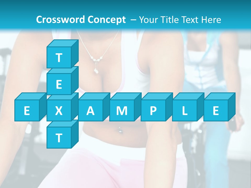 Girls Cycling And Working Out At The Gym PowerPoint Template