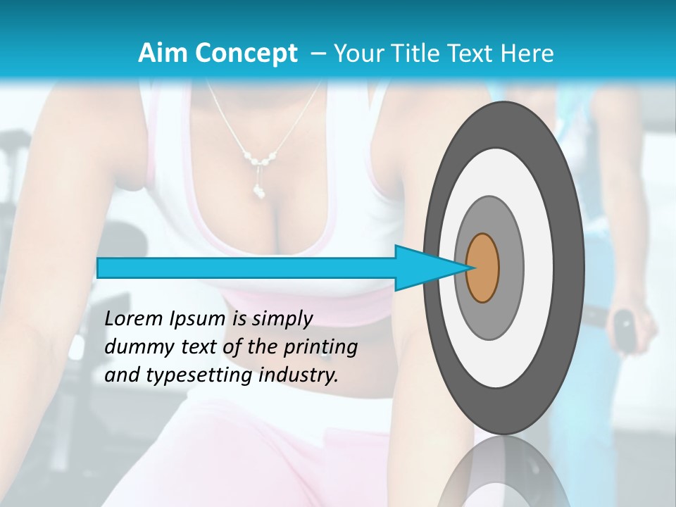 Girls Cycling And Working Out At The Gym PowerPoint Template