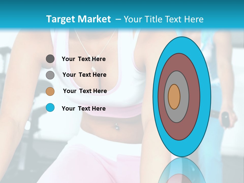 Girls Cycling And Working Out At The Gym PowerPoint Template