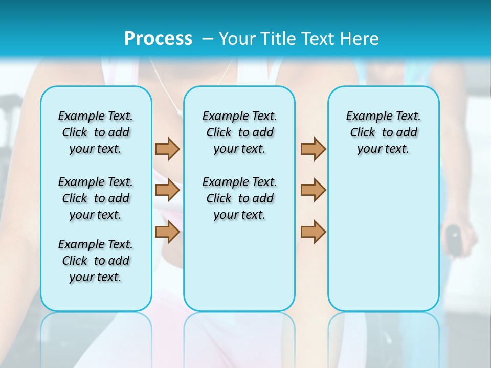 Girls Cycling And Working Out At The Gym PowerPoint Template