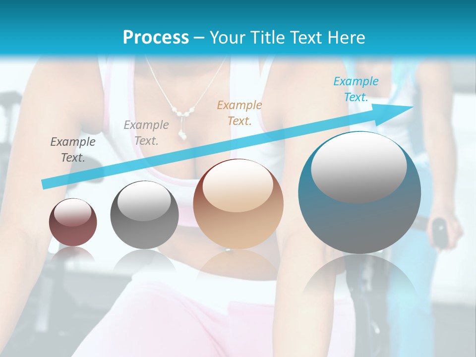 Girls Cycling And Working Out At The Gym PowerPoint Template