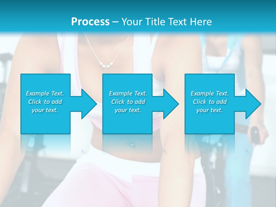Girls Cycling And Working Out At The Gym PowerPoint Template