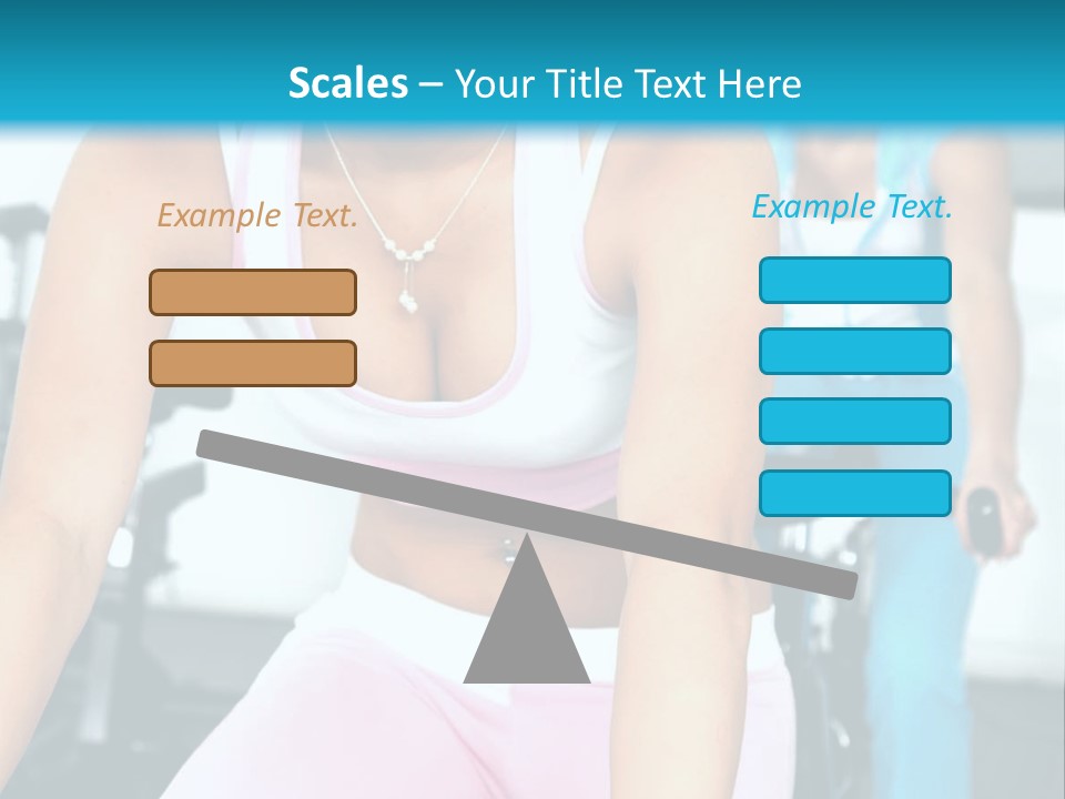 Girls Cycling And Working Out At The Gym PowerPoint Template