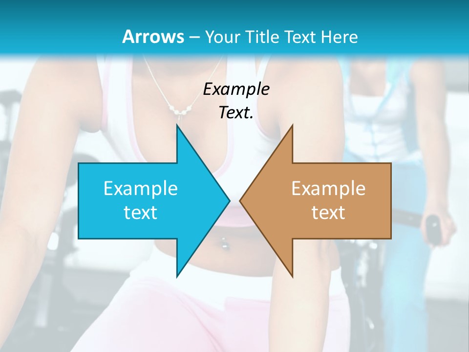 Girls Cycling And Working Out At The Gym PowerPoint Template