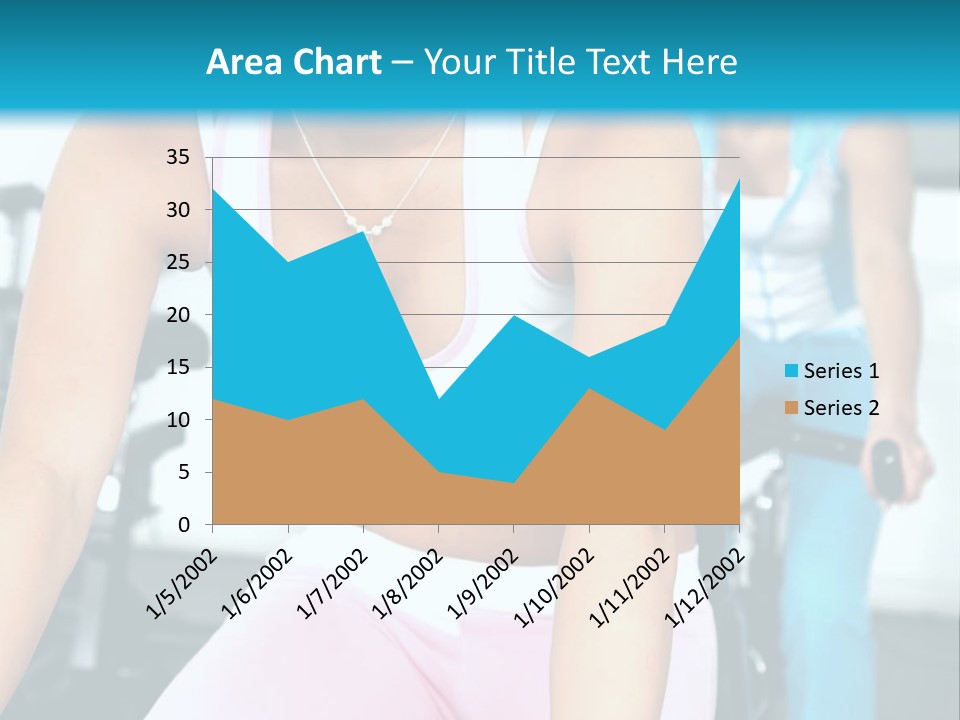 Girls Cycling And Working Out At The Gym PowerPoint Template