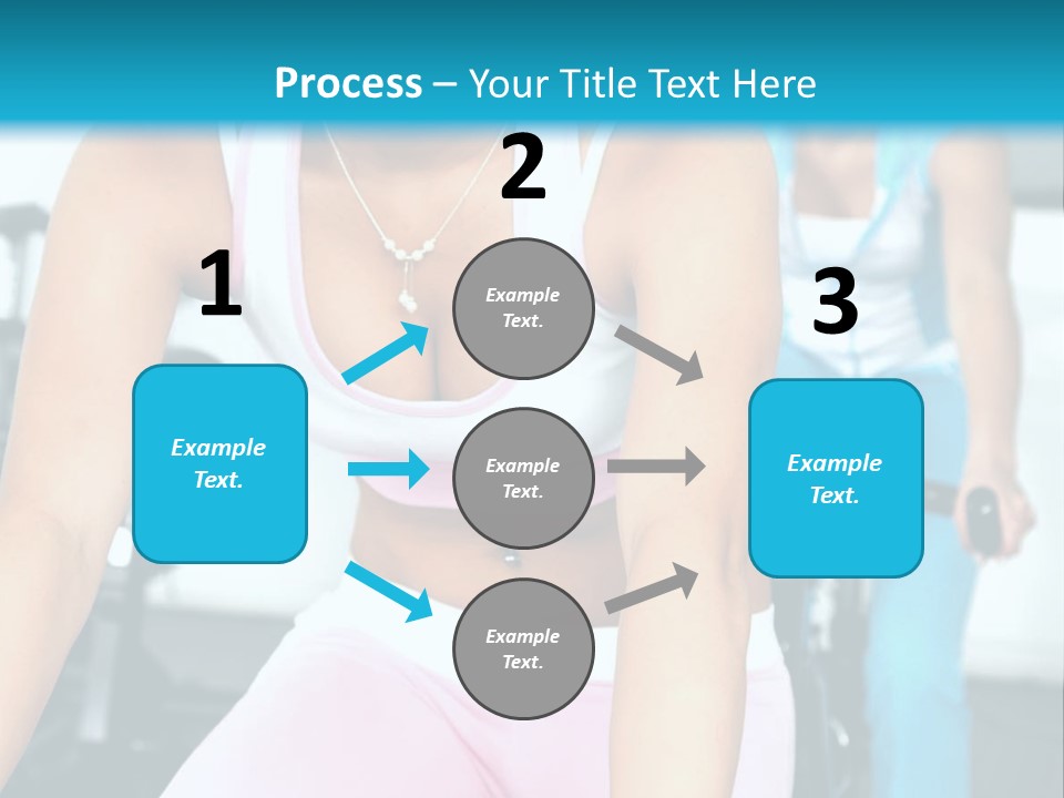 Girls Cycling And Working Out At The Gym PowerPoint Template