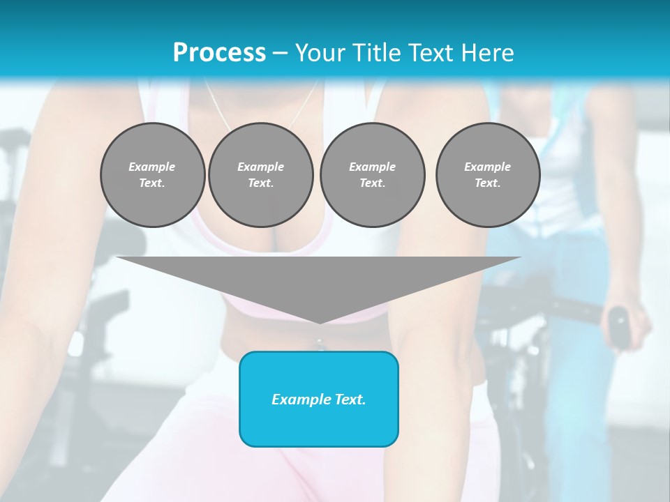 Girls Cycling And Working Out At The Gym PowerPoint Template