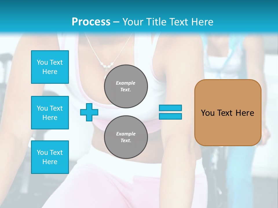 Girls Cycling And Working Out At The Gym PowerPoint Template