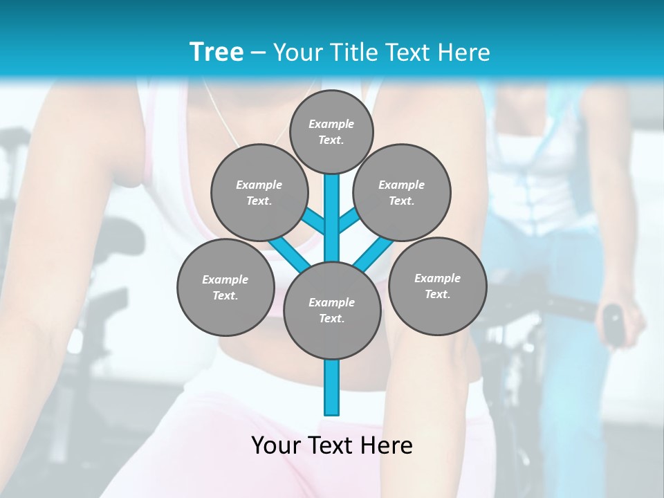 Girls Cycling And Working Out At The Gym PowerPoint Template