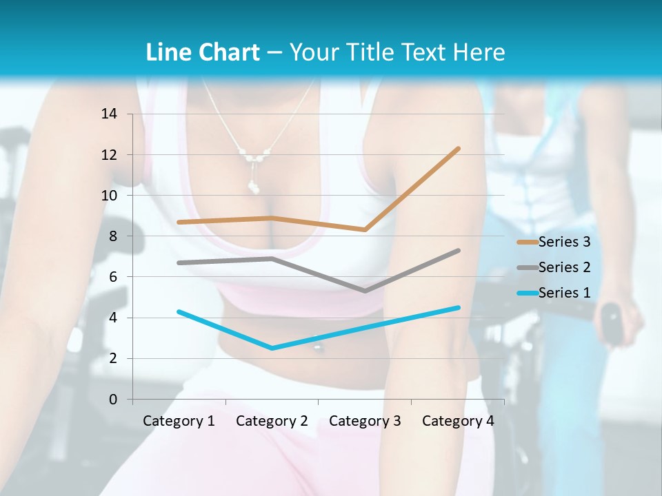 Girls Cycling And Working Out At The Gym PowerPoint Template