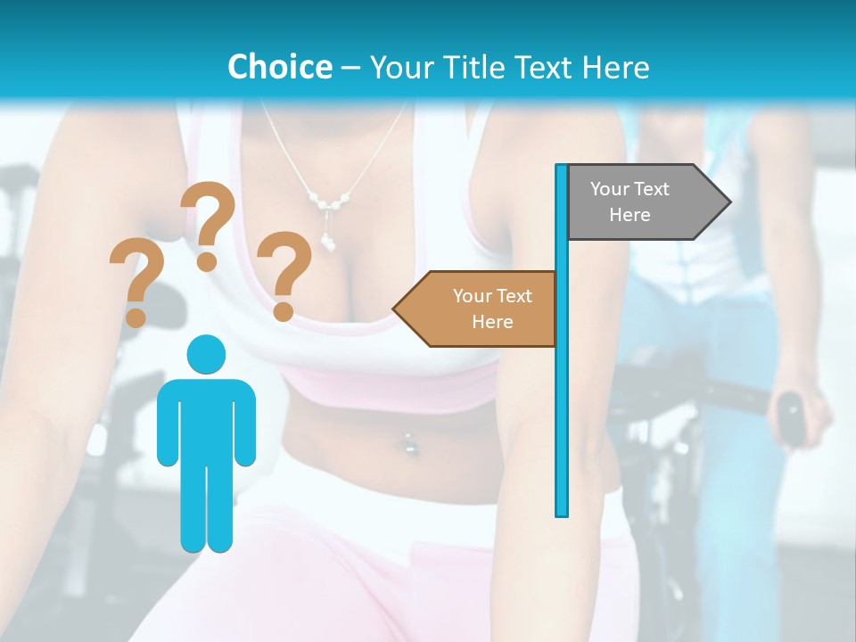 Girls Cycling And Working Out At The Gym PowerPoint Template