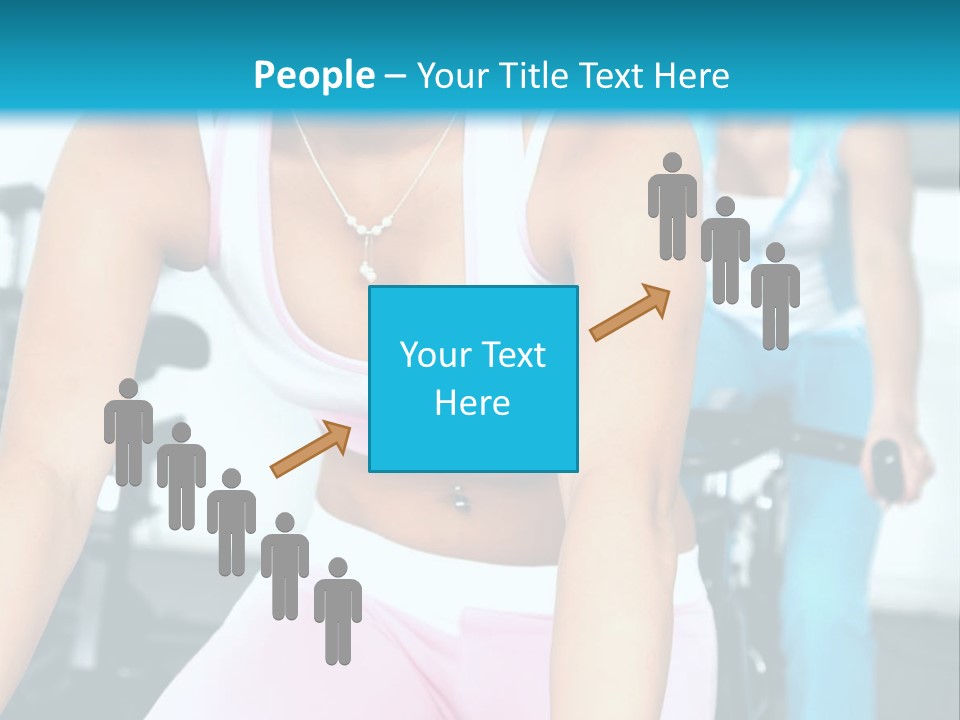 Girls Cycling And Working Out At The Gym PowerPoint Template