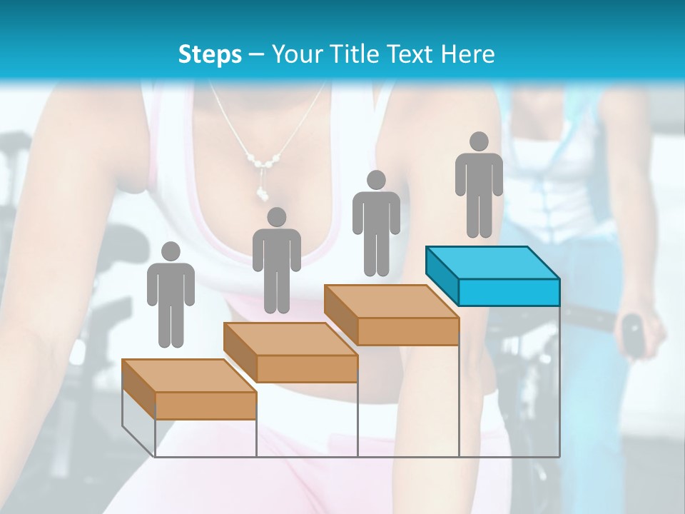 Girls Cycling And Working Out At The Gym PowerPoint Template