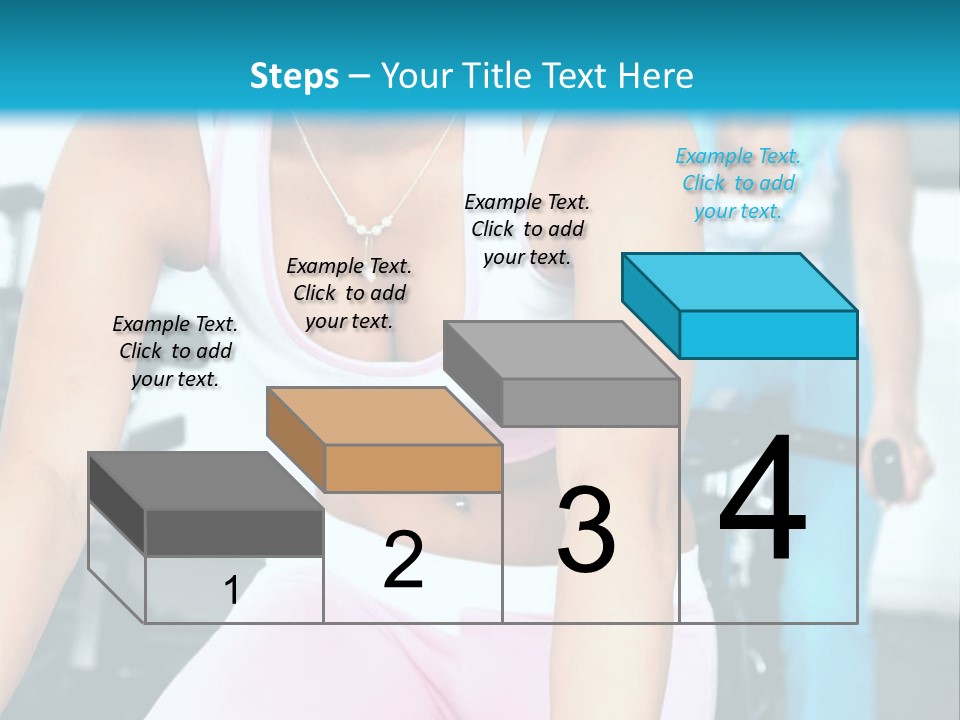 Girls Cycling And Working Out At The Gym PowerPoint Template