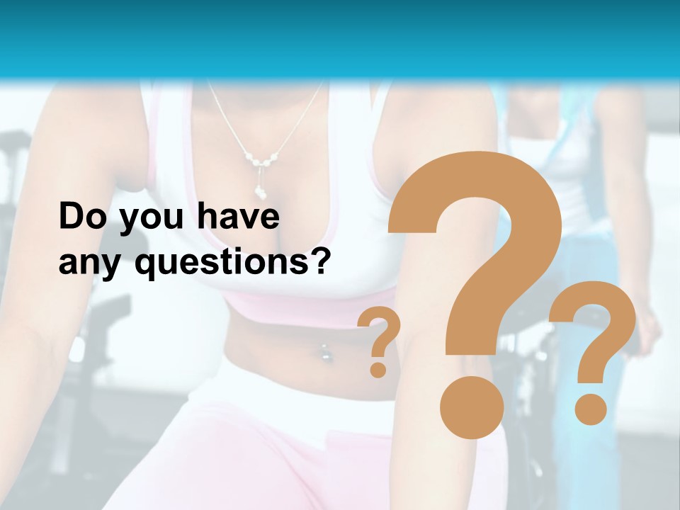 Girls Cycling And Working Out At The Gym PowerPoint Template