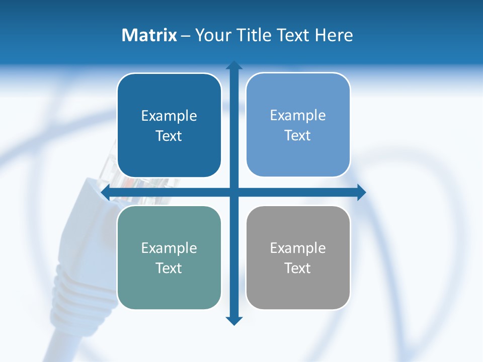Macro Shot Of Network Connection Plug Rj-45 PowerPoint Template