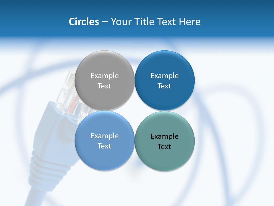 Macro Shot Of Network Connection Plug Rj-45 PowerPoint Template