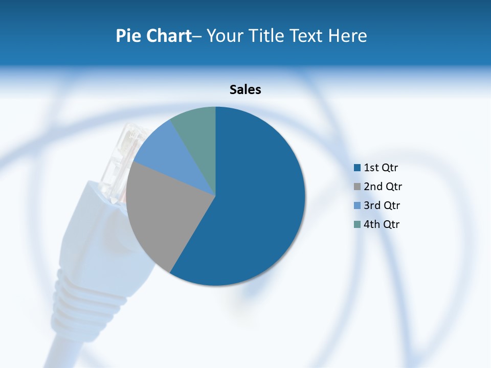 Macro Shot Of Network Connection Plug Rj-45 PowerPoint Template