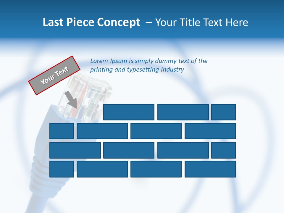 Macro Shot Of Network Connection Plug Rj-45 PowerPoint Template