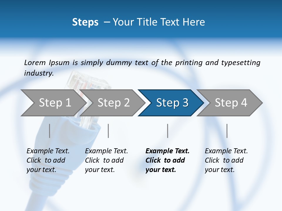 Macro Shot Of Network Connection Plug Rj-45 PowerPoint Template