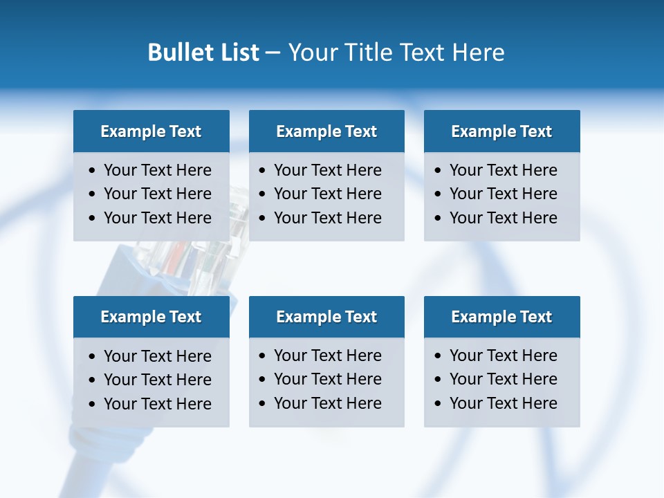 Macro Shot Of Network Connection Plug Rj-45 PowerPoint Template
