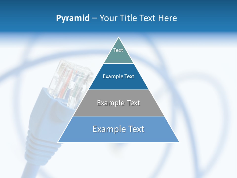 Macro Shot Of Network Connection Plug Rj-45 PowerPoint Template