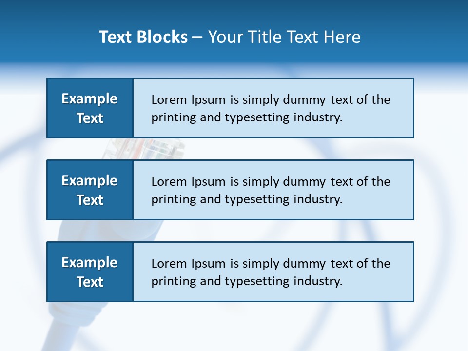 Macro Shot Of Network Connection Plug Rj-45 PowerPoint Template
