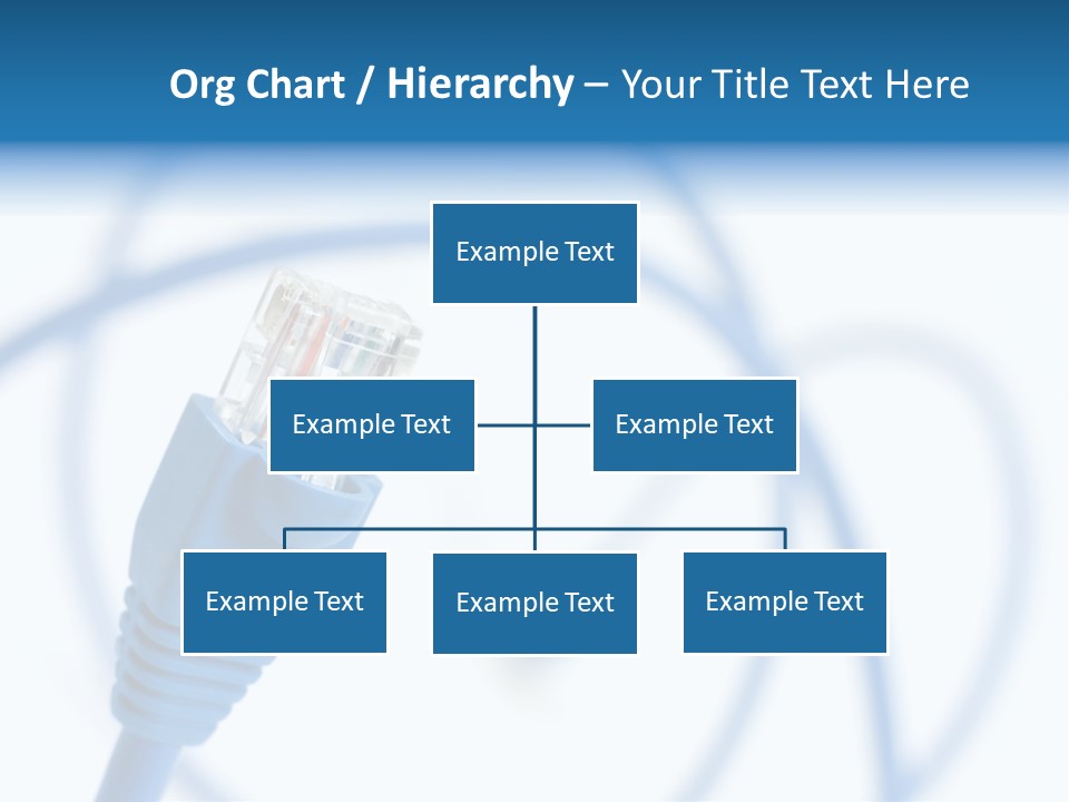 Macro Shot Of Network Connection Plug Rj-45 PowerPoint Template
