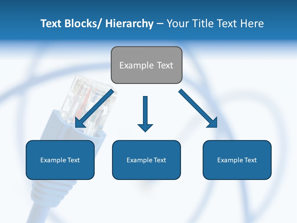 Macro Shot Of Network Connection Plug Rj-45 PowerPoint Template