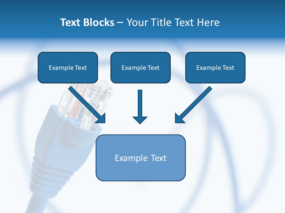 Macro Shot Of Network Connection Plug Rj-45 PowerPoint Template