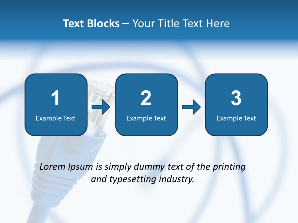 Macro Shot Of Network Connection Plug Rj-45 PowerPoint Template
