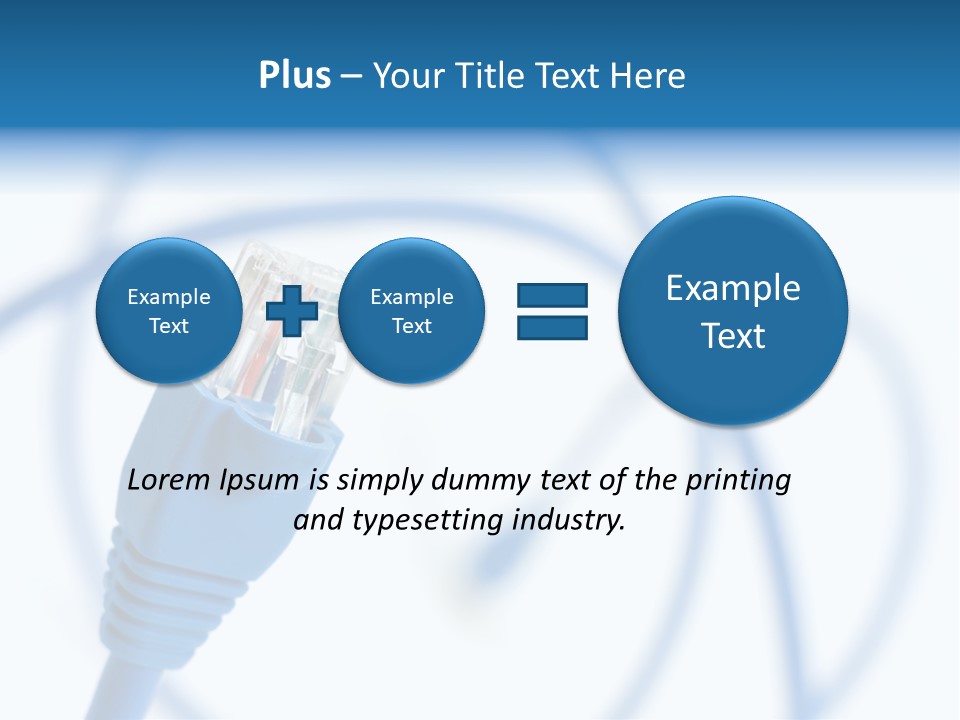 Macro Shot Of Network Connection Plug Rj-45 PowerPoint Template