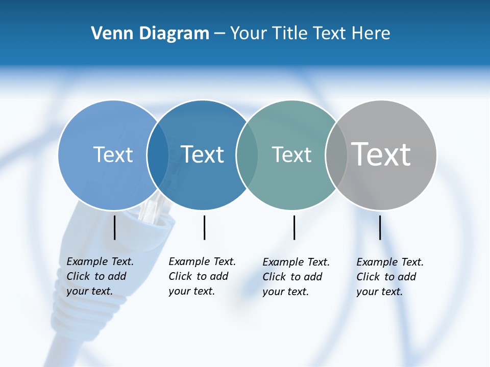 Macro Shot Of Network Connection Plug Rj-45 PowerPoint Template